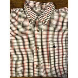 Carhartt Men's Shirt Size XL Long Sleeve Button Down Multicolored Check S252 WHT